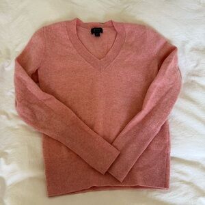 Peach Jcrew V-Neck Sweater